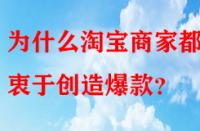 為什么淘寶商家都熱衷于創造爆款？