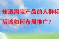 知道淘寶產品的人群標簽后該如何布局推廣？